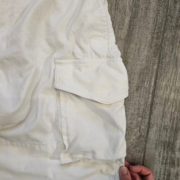 Rag & Bone Cargo Pants Women 27 Optic White Utility Straight Baggy Summer Resort - Picture 7 of 13